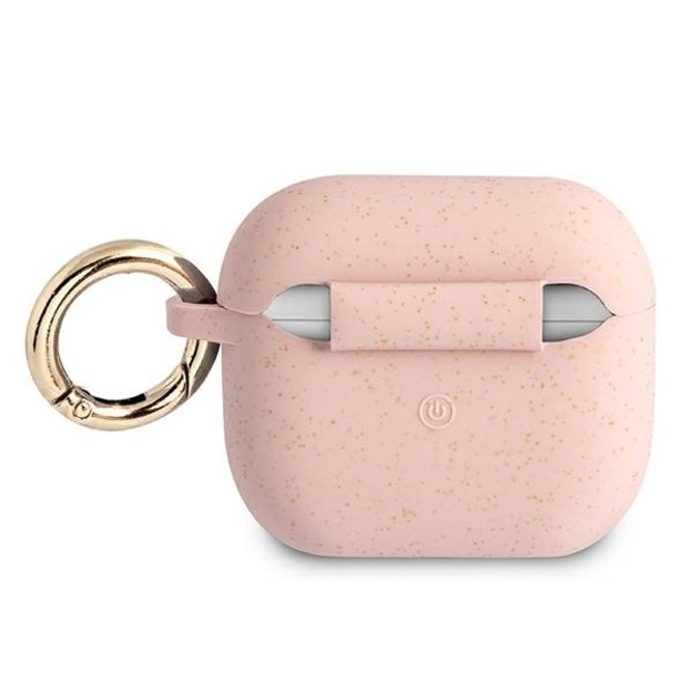 Guess GUA3SGGEP AirPods 3 cover pink/pink Silicone Glitter 1