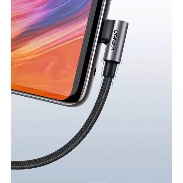 Ugreen US284 50941 USB-A (straight) / USB-C (angled) 3A Cable 1m - Gray 6