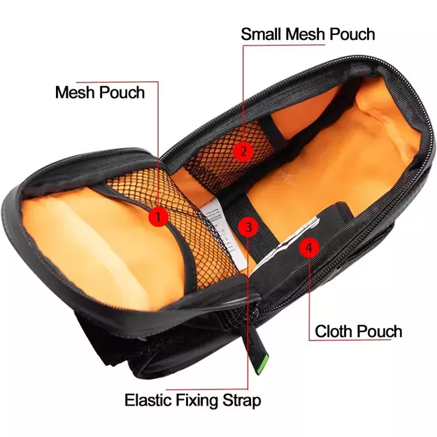 Rockbros C7-1 waterproof bicycle bag with saddle mounting 1.5l - black 19
