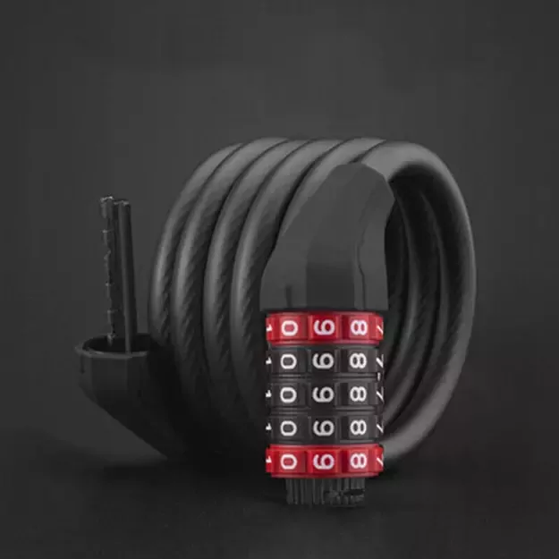 Rockbros RKS507-1BK bicycle lock with combination 1.8 m - black 14