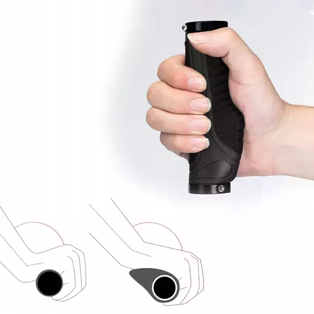 Rockbros BT1802BK bicycle grips - black 3