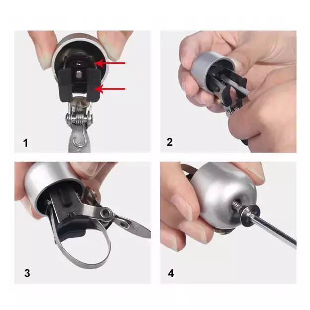 Rockbros 15-1BBK retro bicycle bell - black 3