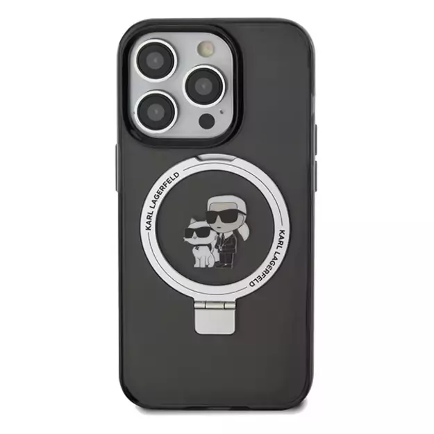 Karl Lagerfeld Ring Stand Karl&Choupette MagSafe case for iPhone 13 Pro Max - black 9
