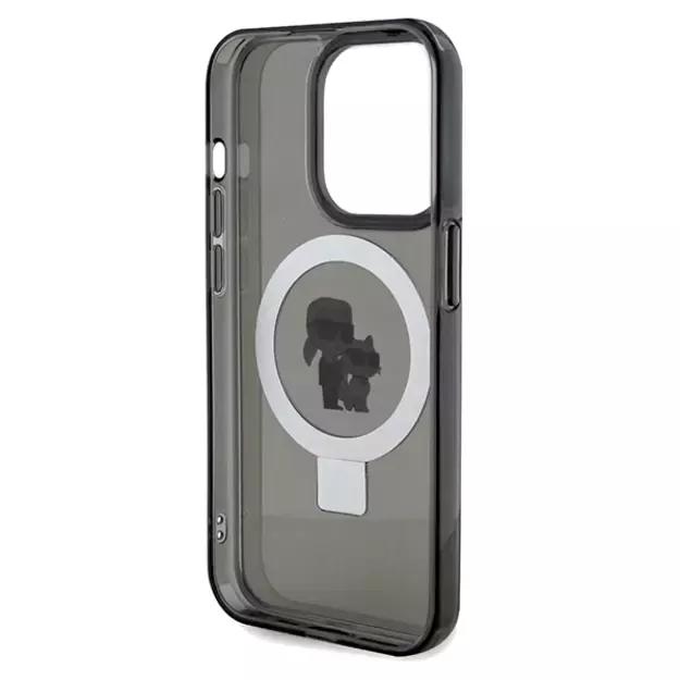 Karl Lagerfeld Ring Stand Karl&Choupette MagSafe case for iPhone 13 Pro Max - black 13