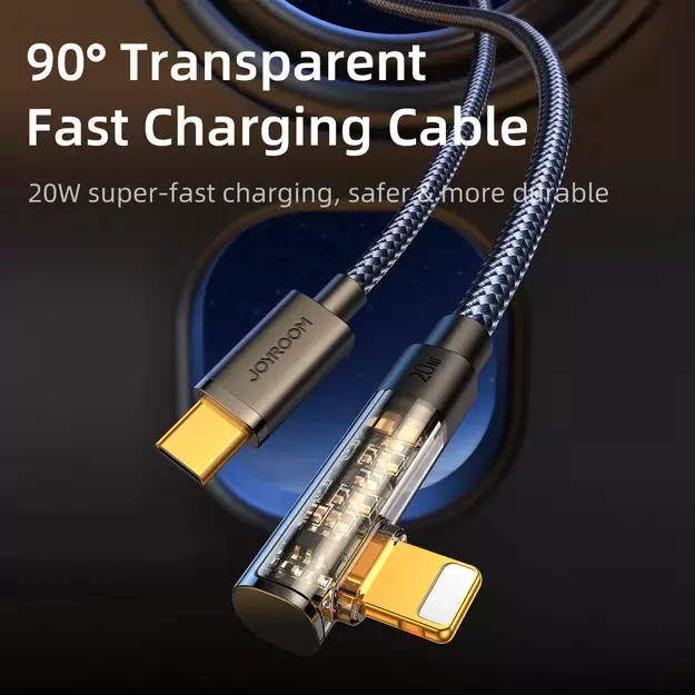 Joyroom Gaming Cable S-CL020A6 Lightning (angled) / USB-C (straight) 20W 1.2 m - blue 2