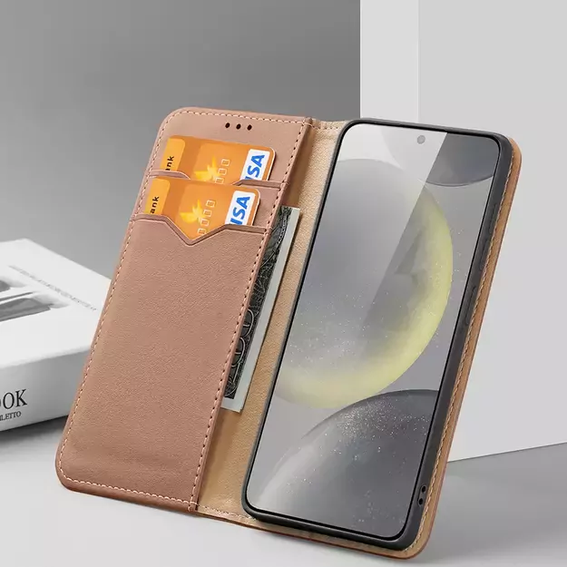 Dux Ducis Hivo case with flap and RFID blocker for Samsung Galaxy S24+ - brown 17