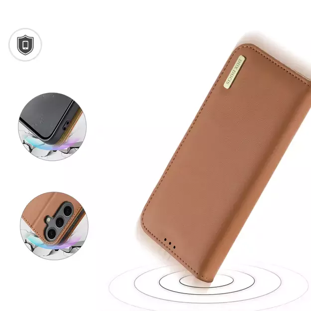 Dux Ducis Hivo case with flap and RFID blocker for Samsung Galaxy S24+ - brown 12