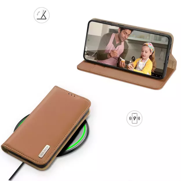 Dux Ducis Hivo case with flap and RFID blocker for Samsung Galaxy S24+ - brown 15