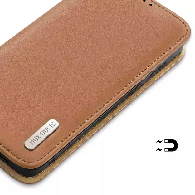 Dux Ducis Hivo case with flap and RFID blocker for Samsung Galaxy S24+ - brown 14