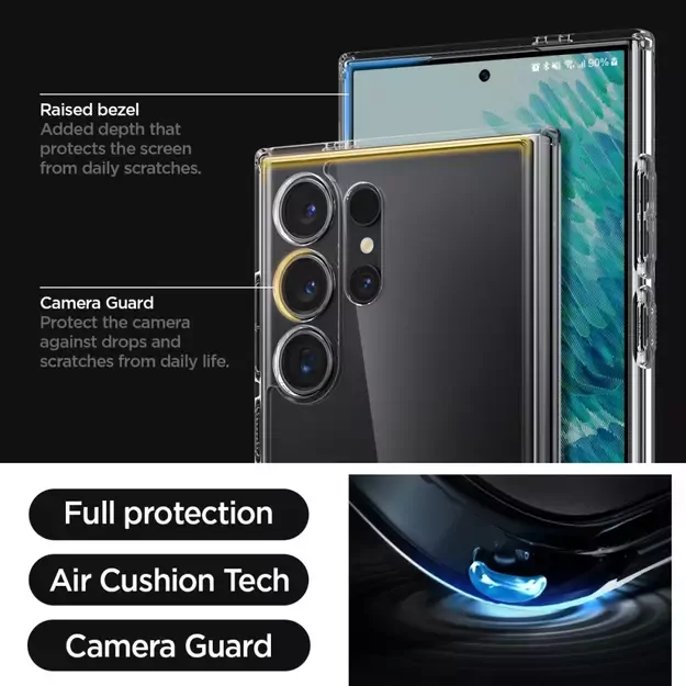 Spigen Ultra Hybrid Case for Samsung Galaxy S24 Ultra - Transparent 25