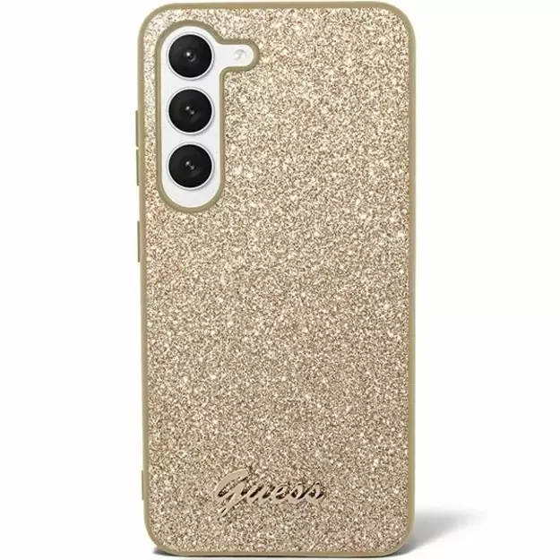 Guess Glitter Script case for Samsung Galaxy S24+ - gold 4