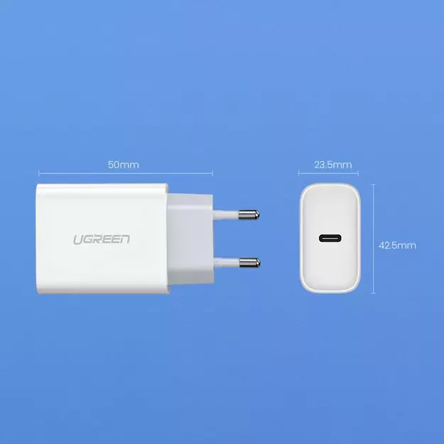 Ugreen USB charger Power Delivery 3.0 Quick Charge 4.0+ 20W 3A white (60450) 18
