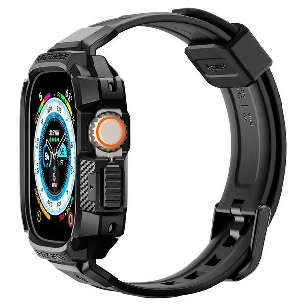 Spigen Rugged Armor Pro Apple Watch Ultra (49mm) Strap Case - Black 13