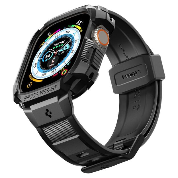 Spigen Rugged Armor Pro Apple Watch Ultra (49mm) Strap Case - Black 10