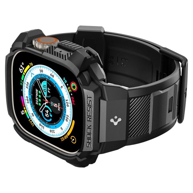 Spigen Rugged Armor Pro Apple Watch Ultra (49mm) Strap Case - Black 7