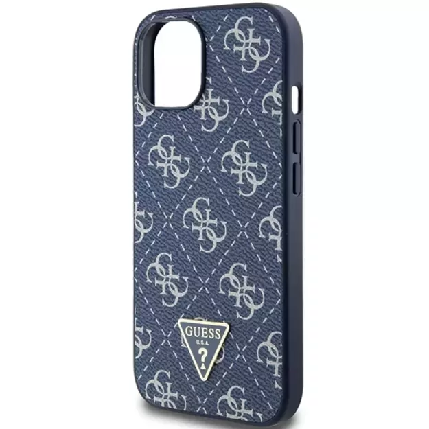 Guess 4G Triangle Metal Logo case for iPhone 15 Plus / 14 Plus - blue 12