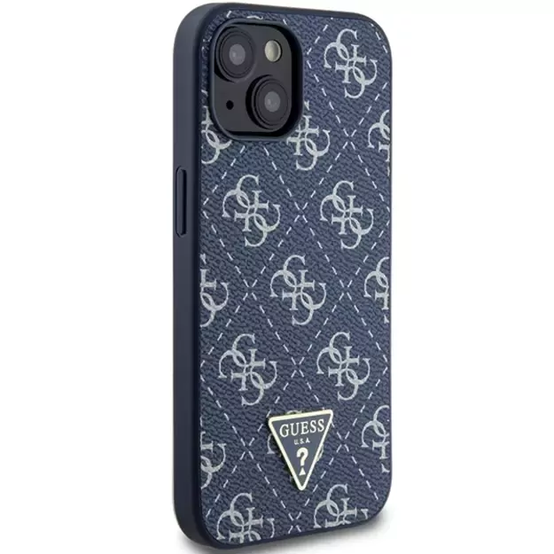 Guess 4G Triangle Metal Logo case for iPhone 15 Plus / 14 Plus - blue 10
