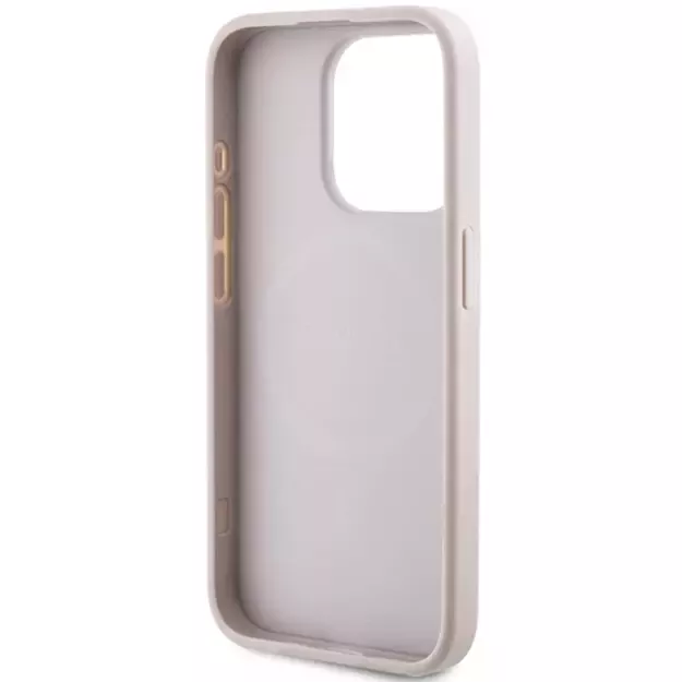 Guess 4G Collection Leather Metal Logo MagSafe Case for iPhone 14 Pro Max - Pink 7