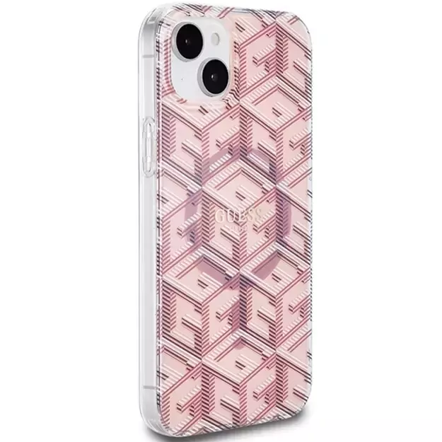 Guess IML GCube MagSafe case for iPhone 15 Plus / 14 Plus - pink 10
