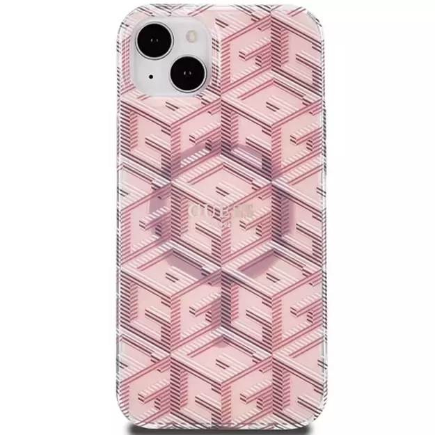 Guess IML GCube MagSafe case for iPhone 15 Plus / 14 Plus - pink 9