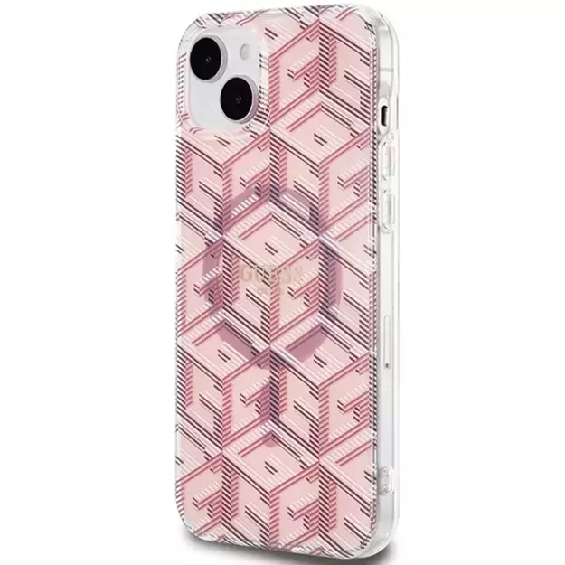 Guess IML GCube MagSafe case for iPhone 15 Plus / 14 Plus - pink 8