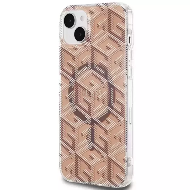 Guess IML GCube MagSafe case for iPhone 15 / 14 / 13 - brown 8