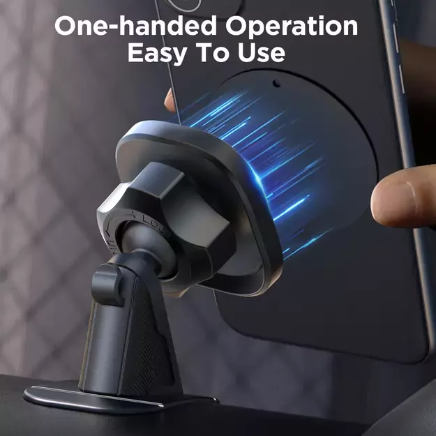 Joyroom JR-ZS400 magnetic car phone holder on the dashboard - black 26