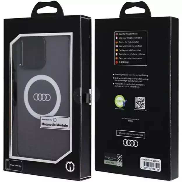 Audi IML Big Logo MagSafe case for iPhone 15 Pro Max - black 6