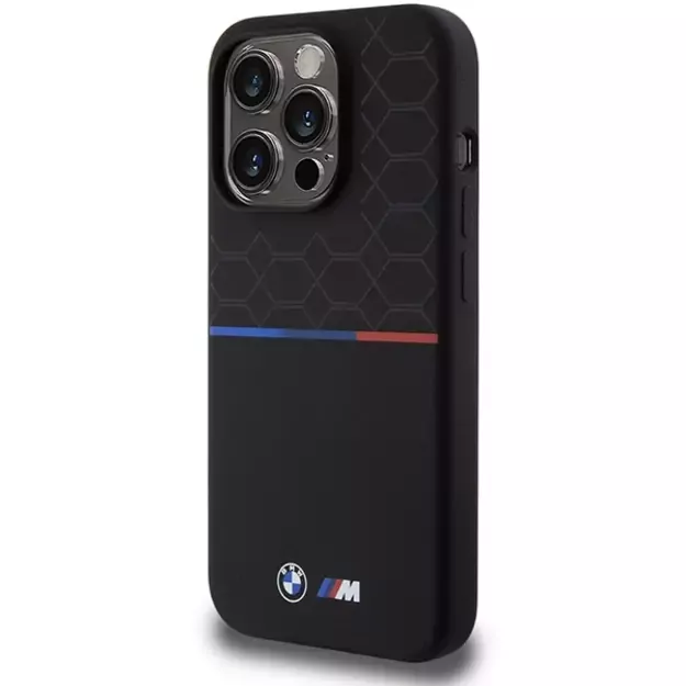 BMW M Silicone Pattern MagSafe case for iPhone 15 Pro - black 1