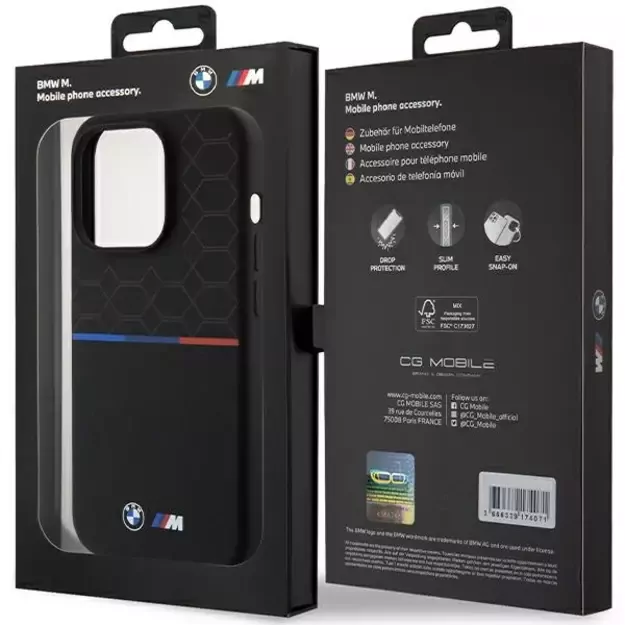 BMW M Silicone Pattern MagSafe case for iPhone 15 Pro - black 7
