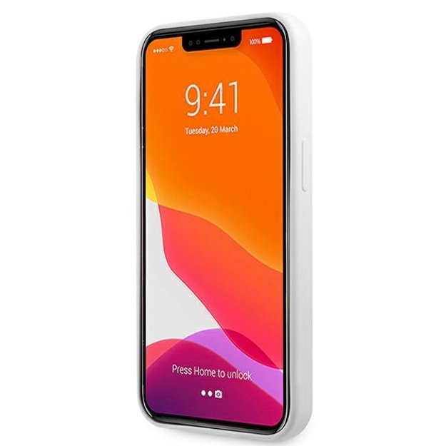 Guess GUHCP13LLS4GGWH iPhone 13 Pro / 13 6,1  biały/white hard case Silicone 4G Logo 11