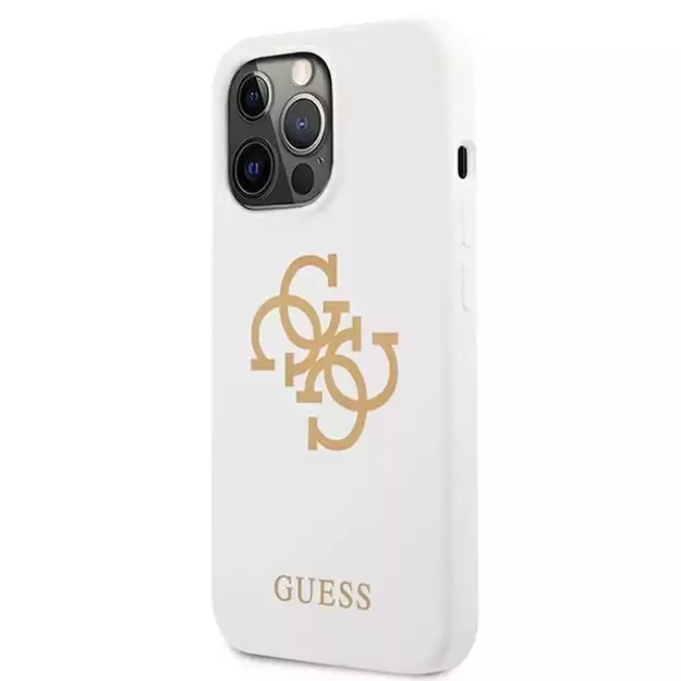 Guess GUHCP13LLS4GGWH iPhone 13 Pro / 13 6,1  biały/white hard case Silicone 4G Logo 2
