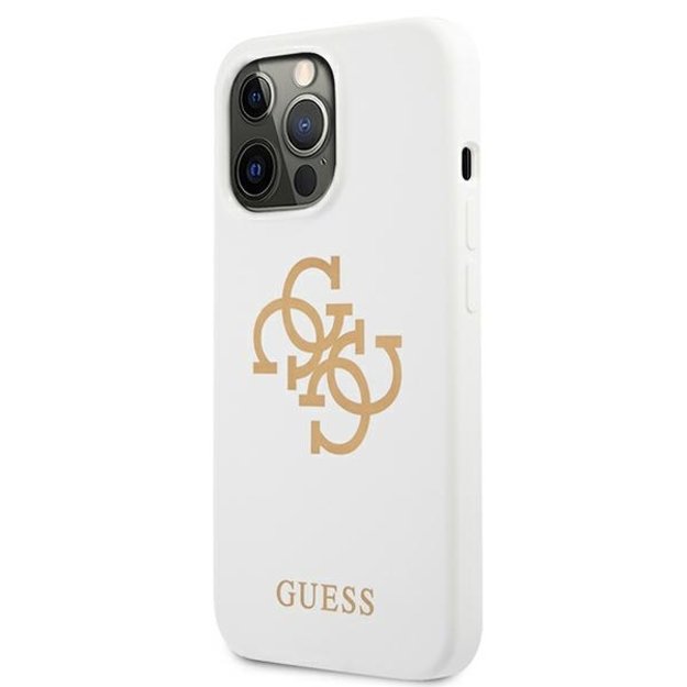 Guess GUHCP13LLS4GGWH iPhone 13 Pro / 13 6,1  biały/white hard case Silicone 4G Logo 8