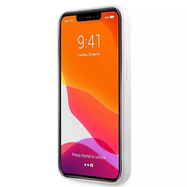 Guess GUHCP13LLS4GGWH iPhone 13 Pro / 13 6,1  biały/white hard case Silicone 4G Logo 5