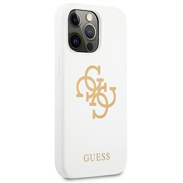 Guess GUHCP13LLS4GGWH iPhone 13 Pro / 13 6,1  biały/white hard case Silicone 4G Logo 10