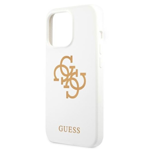 Guess GUHCP13LLS4GGWH iPhone 13 Pro / 13 6,1  biały/white hard case Silicone 4G Logo 12