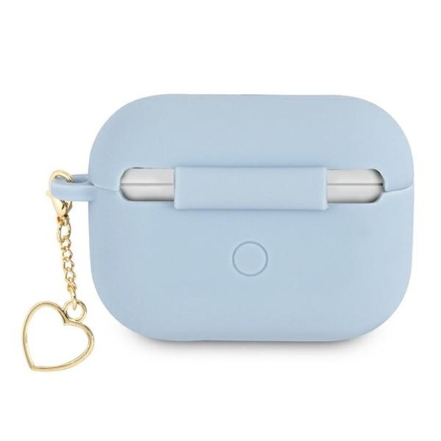 Guess GUAPLSCHSB AirPods Pro cover blue/blue Silicone Charm Heart Collection 1