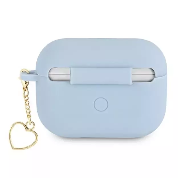 Guess GUAPLSCHSB AirPods Pro cover blue/blue Silicone Charm Heart Collection 3