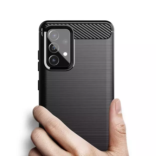 Carbon Case Flexible Cover TPU Case for Samsung Galaxy A72 4G black 10