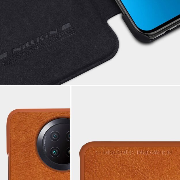 Nillkin Qin leather holster case for Xiaomi Redmi Note 9T 5G brown 22