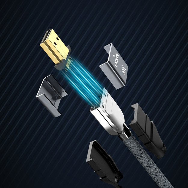 Wozinsky cable HDMI 2.1 8K 60 Hz 48 Gbps / 4K 120 Hz / 2K 144 Hz 5 m Silver (WHDMI-50) 13