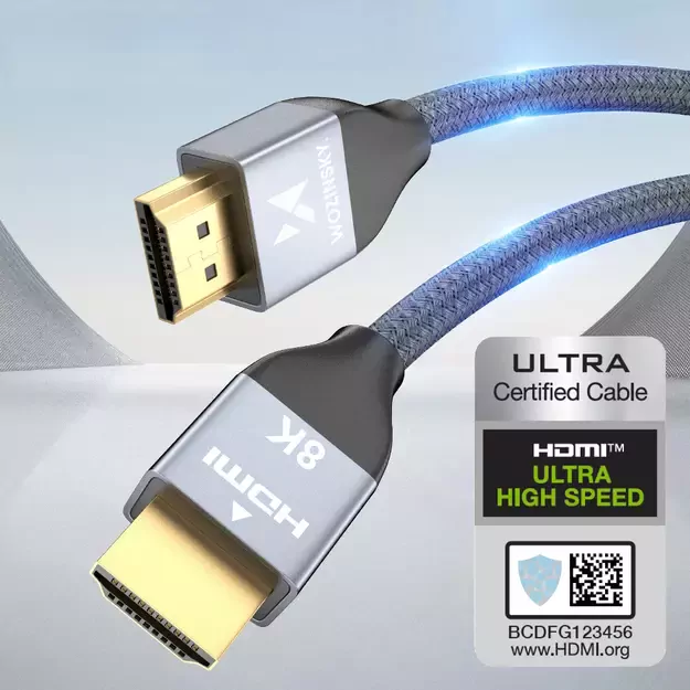 Wozinsky cable HDMI 2.1 8K 60 Hz 48 Gbps / 4K 120 Hz / 2K 144 Hz 5 m Silver (WHDMI-50) 23
