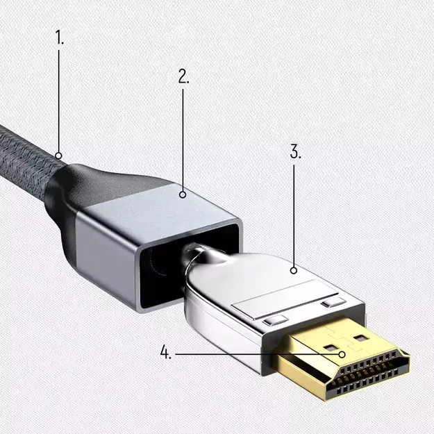Wozinsky cable HDMI 2.1 8K 60 Hz 48 Gbps / 4K 120 Hz / 2K 144 Hz 5 m Silver (WHDMI-50) 31