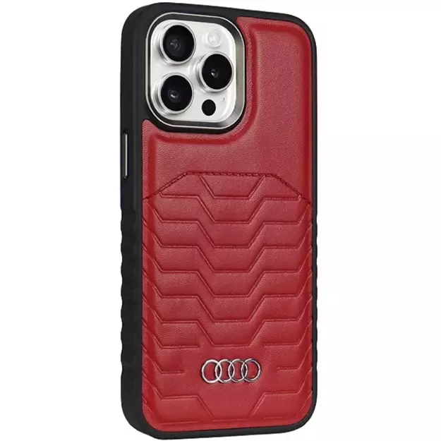 Audi Synthetic Leather case with MagSafe for iPhone 14 Pro Max - red 11