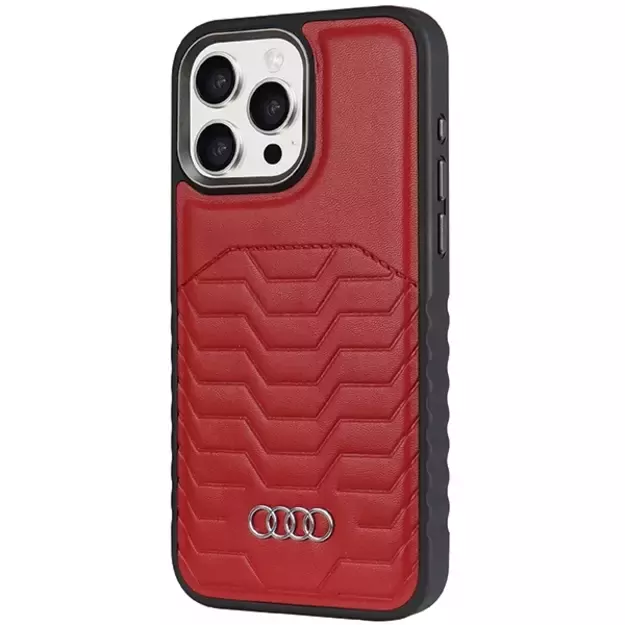 Audi Synthetic Leather case with MagSafe for iPhone 14 Pro Max - red 7