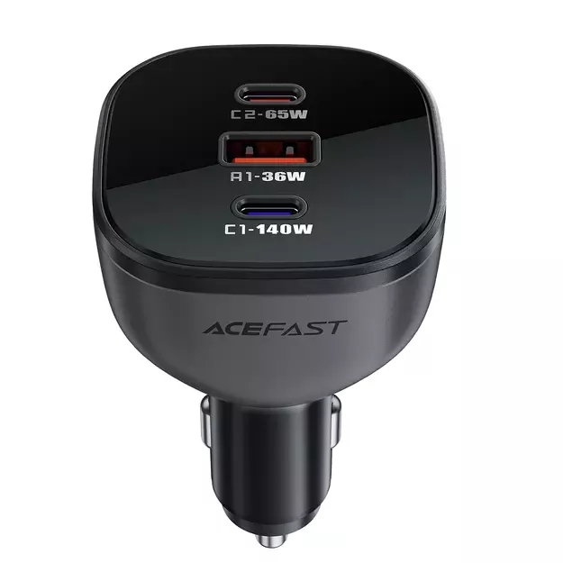 Acefast B14 car charger 165W 2x USB-C 1x USB-A - black 3