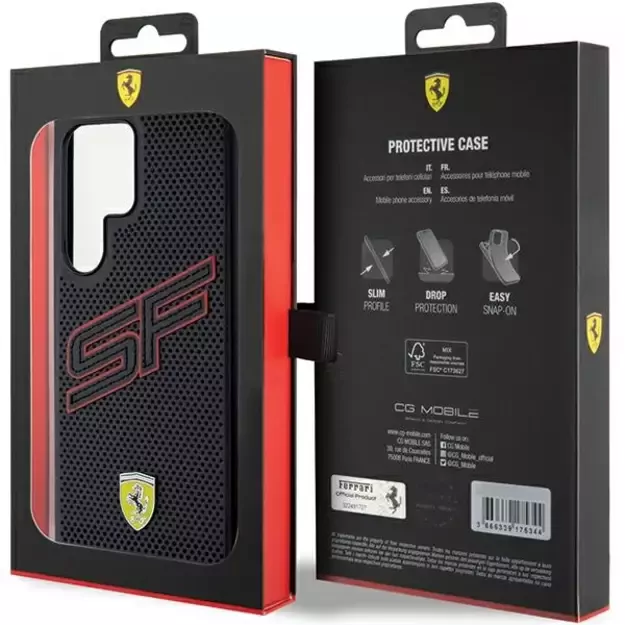 Ferrari Big SF Perforated case for Samsung Galaxy S24 Ultra - black 7