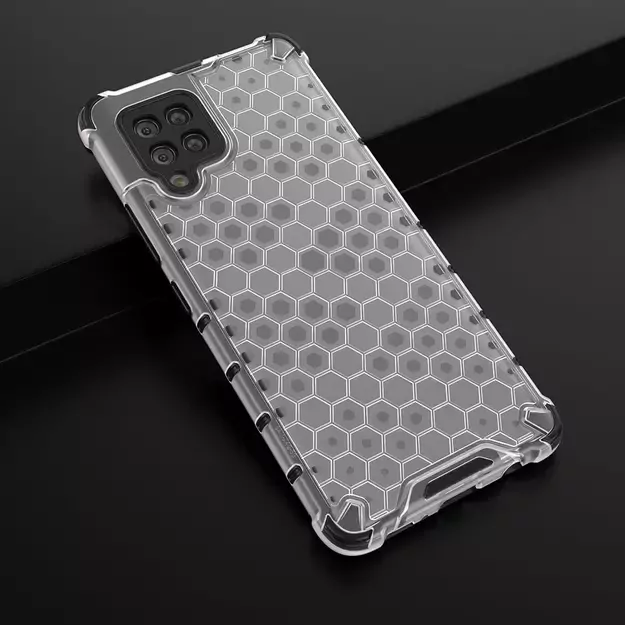 Honeycomb Case armor cover with TPU Bumper for Samsung Galaxy A42 5G transparent 12