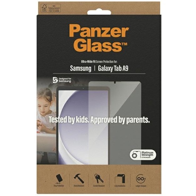 PanzerGlass Ultra-Wide Fit tempered glass for Samsung Galaxy Tab A9 3
