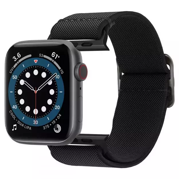 Spigen Fit Lite Strap for Apple Watch 4/5/6/7/8/9/SE/Ultra (42/44/45/49 mm) - Black 12